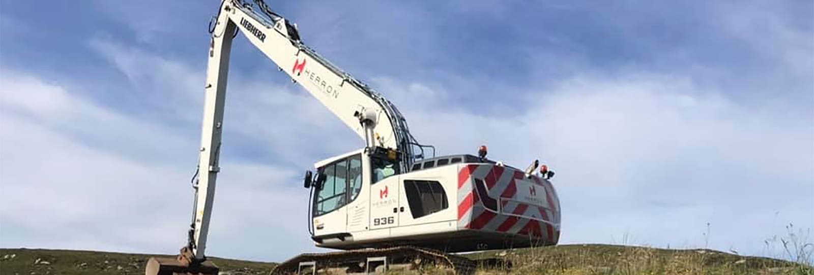 Plant hire slide on Herron Contractors' homepage